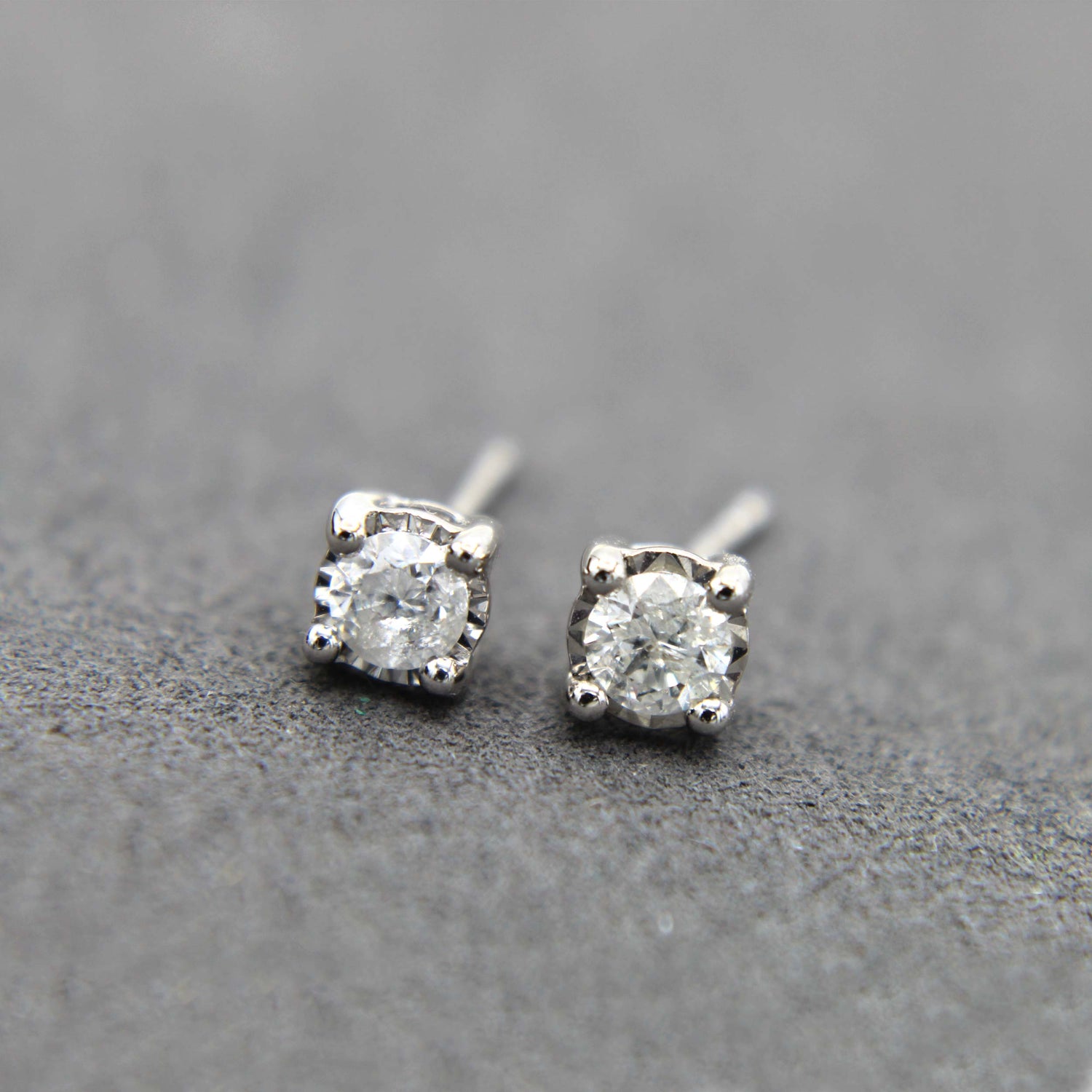 3/4 CTW (I2 Clarity) Natural Diamond Studs Earrings in14K White Gold/Yellow Gold/Rose Gold