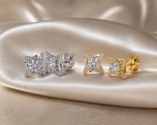 Celestial Star Lab-Grown Diamond Earrings in 925 Sterling Silver (5/8 CT TW)