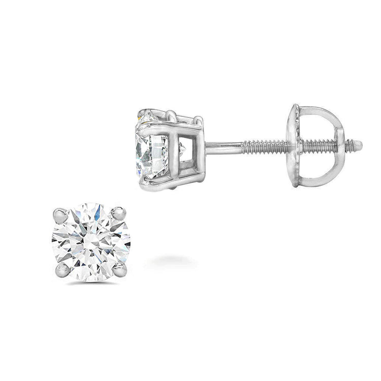 Certified (SI2-I1) 1/5ct TW to 2.00ct TW Lab-grown Diamond Earrings-14K Gold-Screw Back fifth and fine jewelry