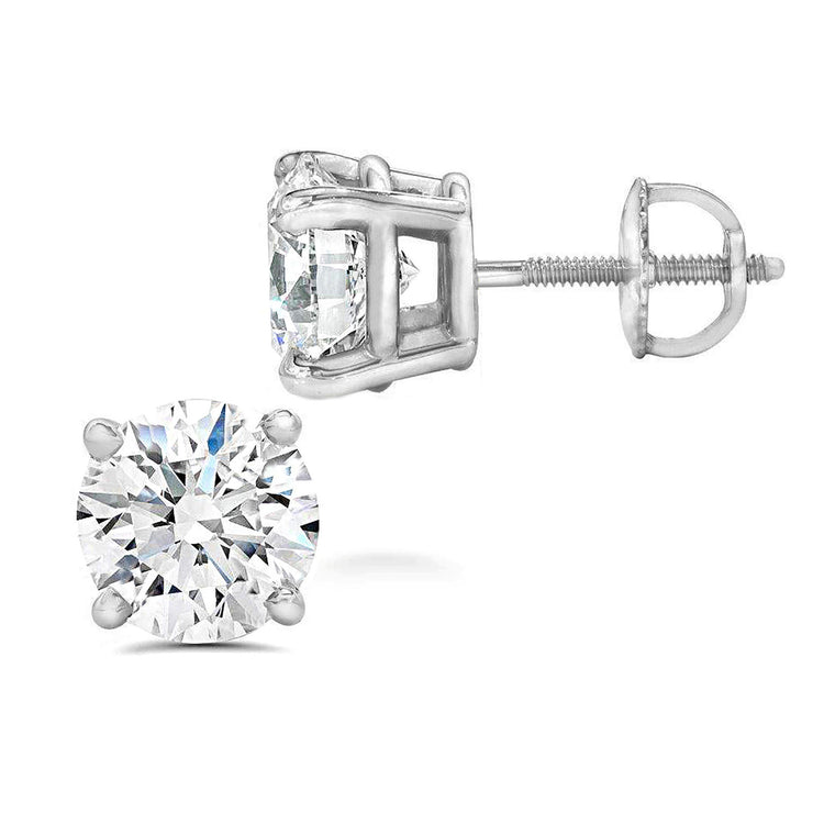 Certified (SI2-I1) 1/5ct TW to 2.00ct TW Lab-grown Diamond Earrings-14K Gold-Screw Back fifth and fine jewelry