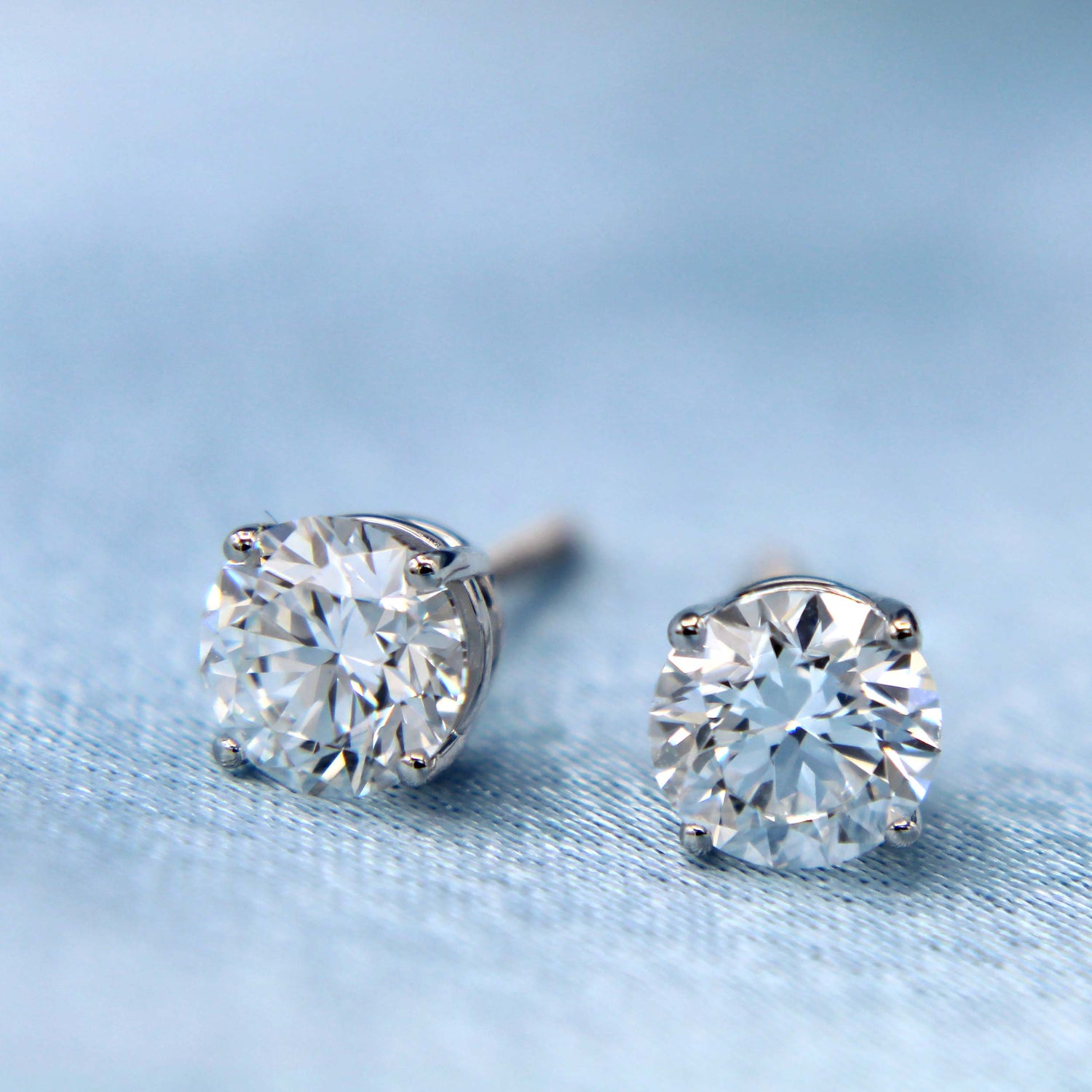Certified (SI2-I1) 1/5ct TW to 2.00ct TW Lab-grown Diamond Earrings-14K Gold-Screw Back fifth and fine jewelry