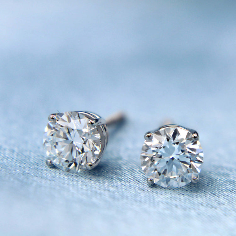Certified (SI2-I1) 1/5ct TW to 2.00ct TW Lab-grown Diamond Earrings-14K Gold-Screw Back fifth and fine jewelry