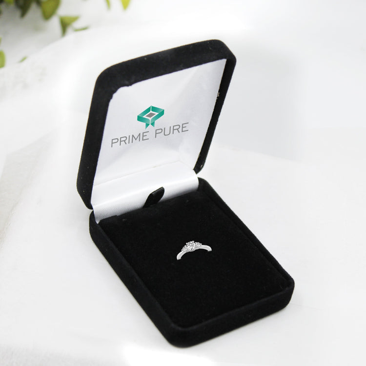 3-Stone Three Round Stone Ring in 925 Sterling Silver - Prime and Pure