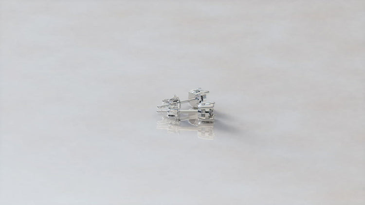 1/10ct TW to 1/4ct TW Natural Diamond Stud Earrings Set in Sterling Silver