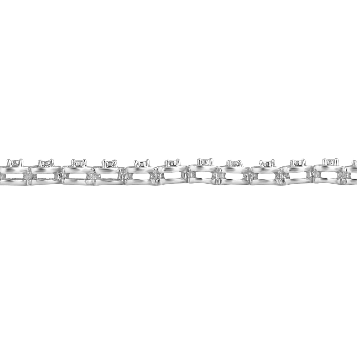 1/8ct tw Diamond Heart Tennis Bracelet in Sterling Silver