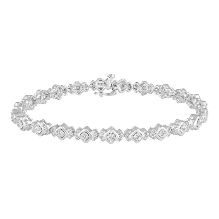 1.0 CT TW Diamond Tennis Bracelet in Sterling Silver by Fifth and Fine