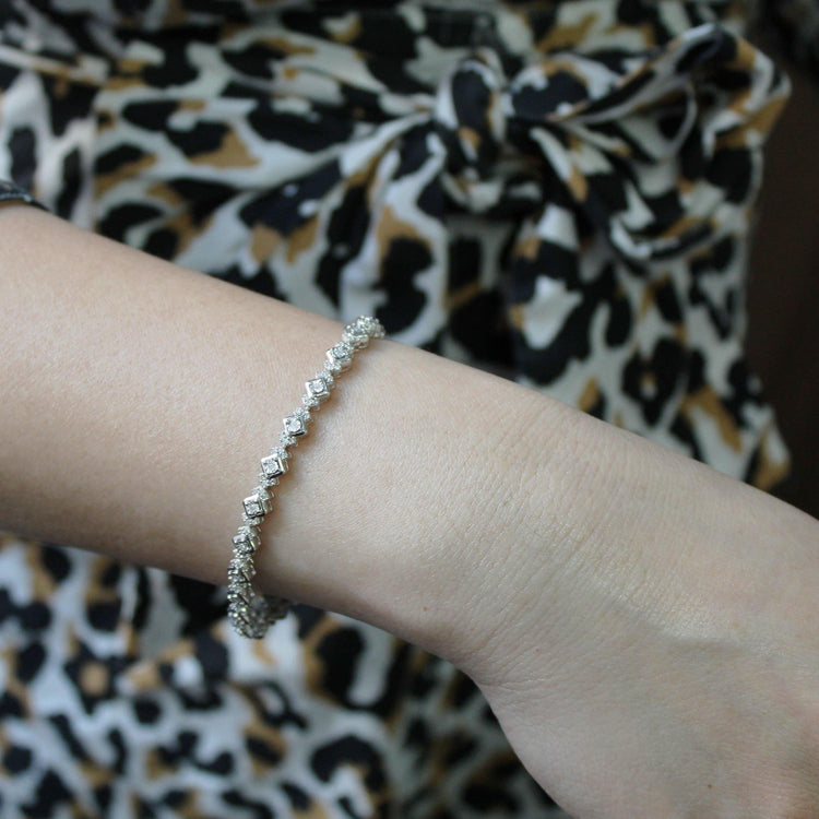 1.0 CT TW Diamond Tennis Bracelet in Sterling Silver by Fifth and Fine