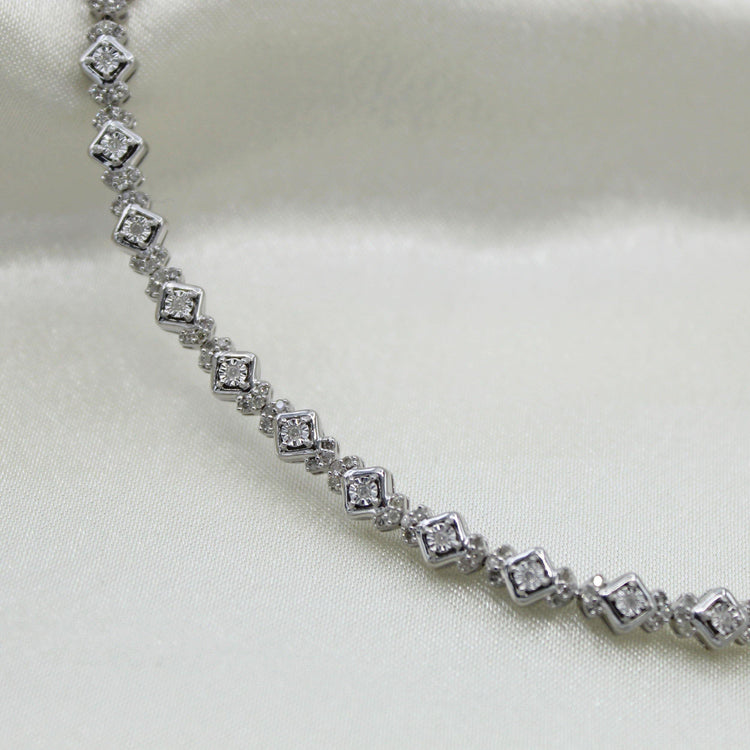 1.0 CT TW Diamond Tennis Bracelet in Sterling Silver by Fifth and Fine