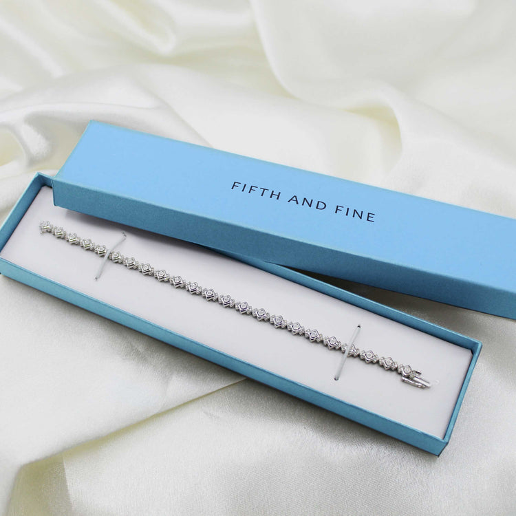 1.0 CT TW Diamond Tennis Bracelet in Sterling Silver