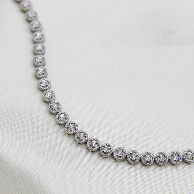 1.0 CT TW Diamond Round Tennis Bracelet in Sterling Silver by Fifth and Fine