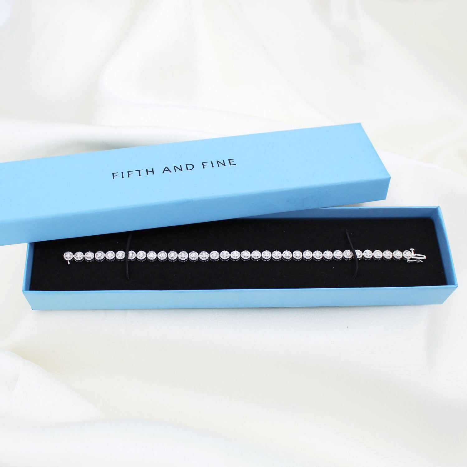 1.0 CT TW Diamond Round Tennis Bracelet in Sterling Silver by Fifth and Fine