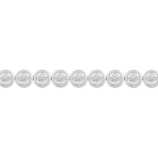 1/2 CT TW Diamond Tennis Bracelet in Sterling Silver
