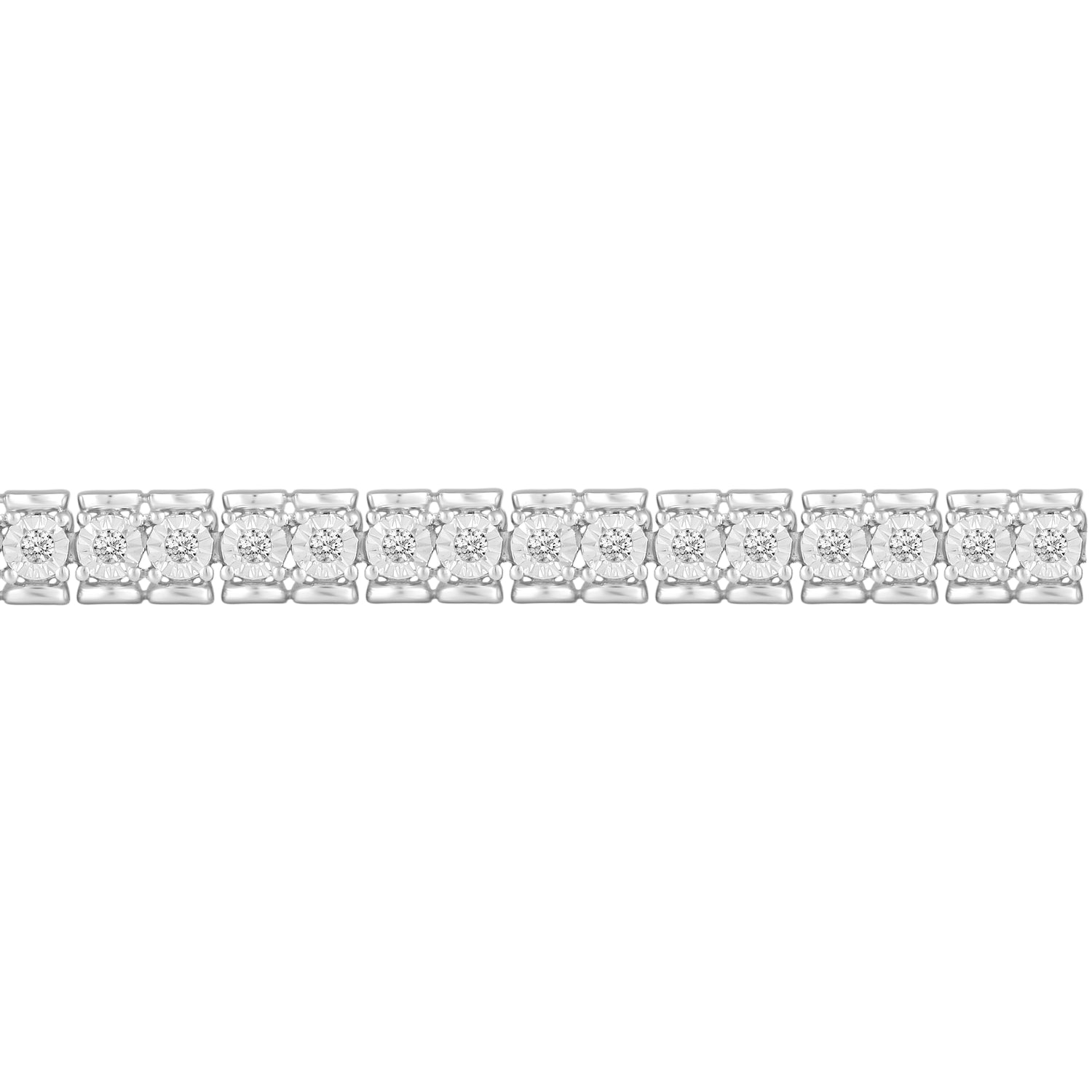 3/4 Cttw Natural Diamond Tennis Bracelet Set in 925 Sterling Silver