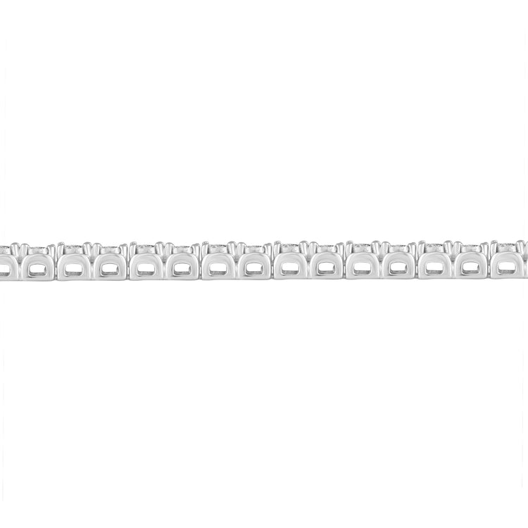 3/4 Cttw Natural Diamond Tennis Bracelet Set in 925 Sterling Silver