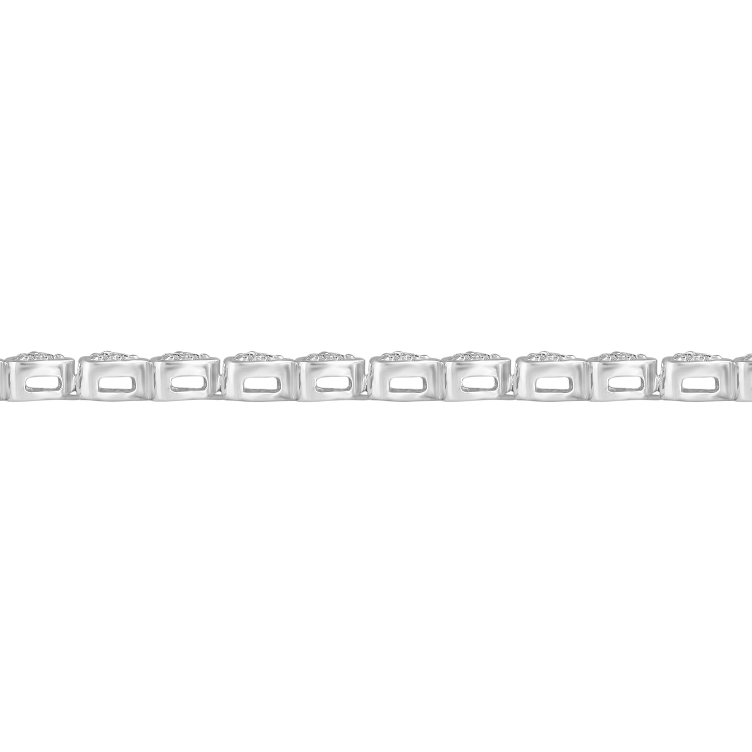 1 1/4 CT TW Diamond Triangle Tennis Bracelet in Sterling Silver