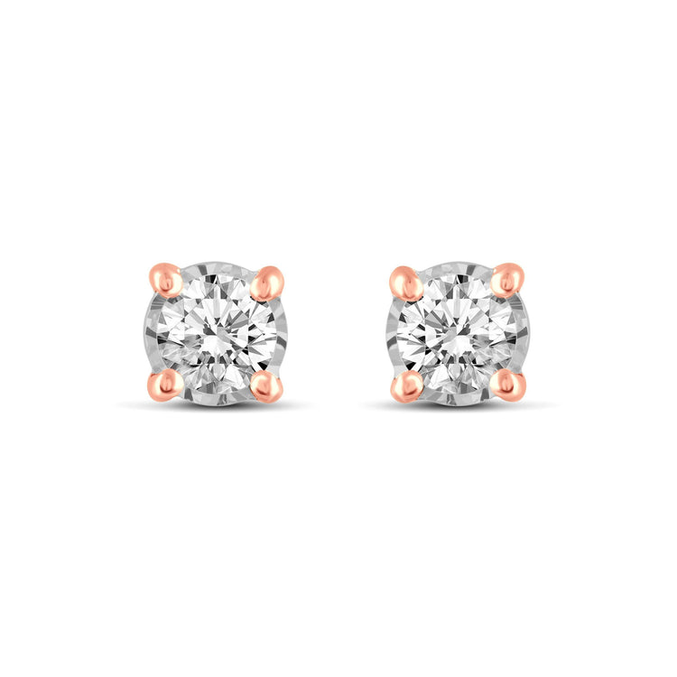 3/8Cttw Diamond Stud Earrings Set In 14K Gold. Your choice In White, Yellow Or Rose Gold - Fifth and Fine