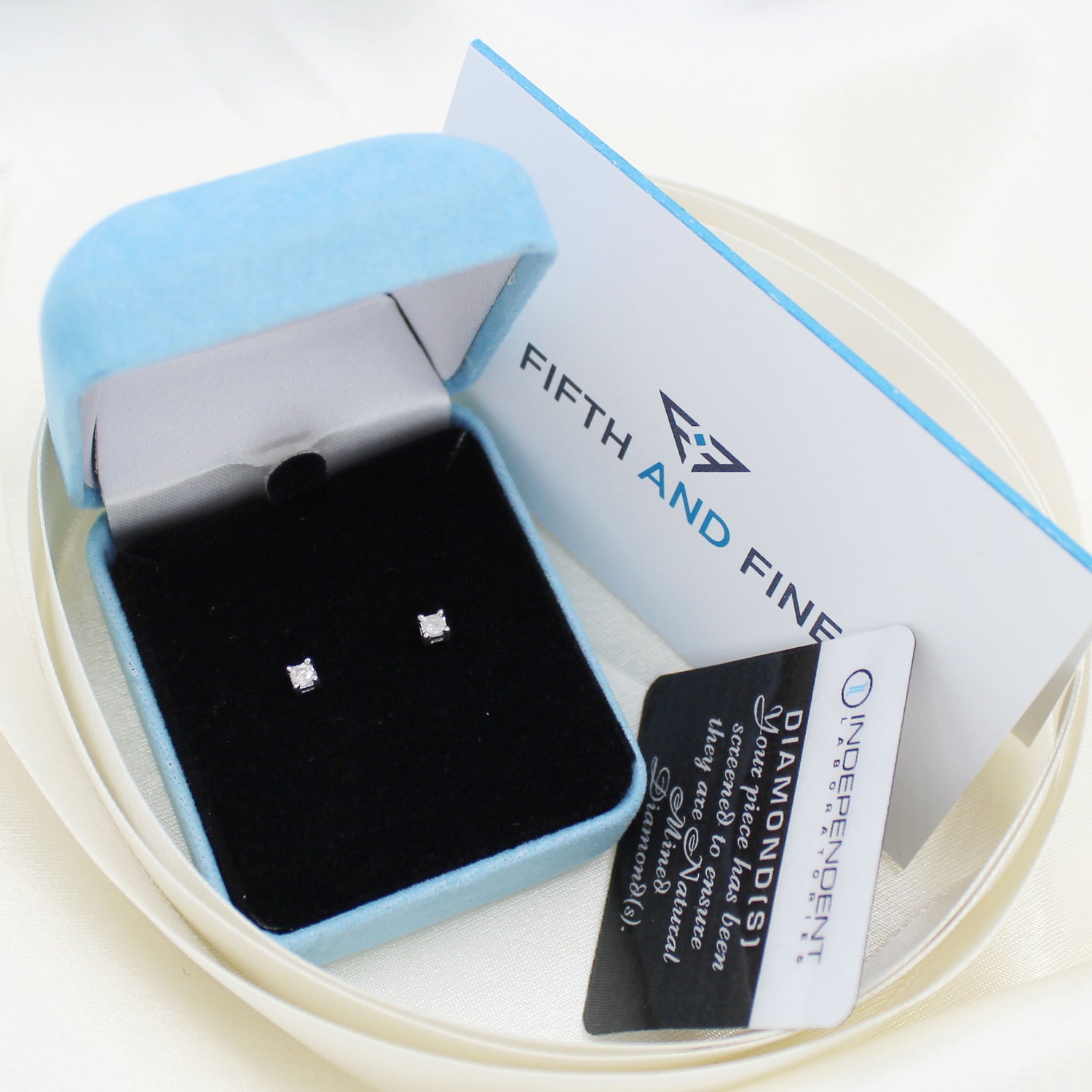 1/10ct TW to 1/4ct TW Natural Diamond Stud Earrings Set in Sterling Silver