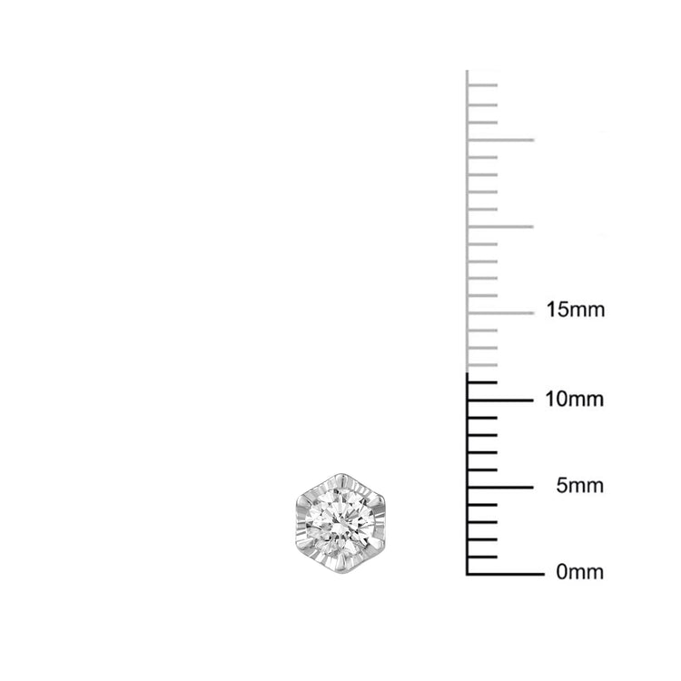 1/2 Cttw 14K Gold Hexagon Natural Diamond Stud Earrings