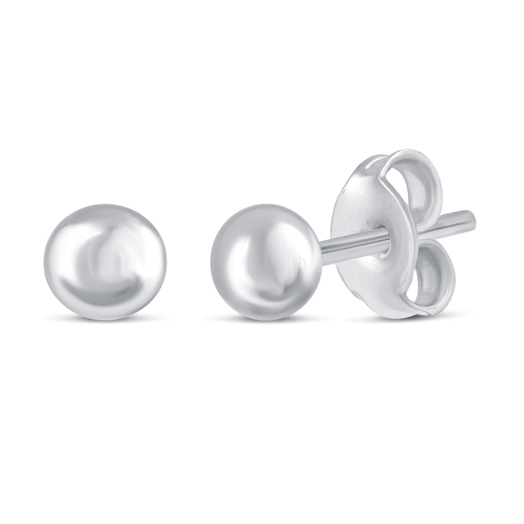 3 Pairs Set Ear Party 1/10 Cttw Natural Diamond Circle XO Curved Bar Stud Earrings in 925 Sterling Silver