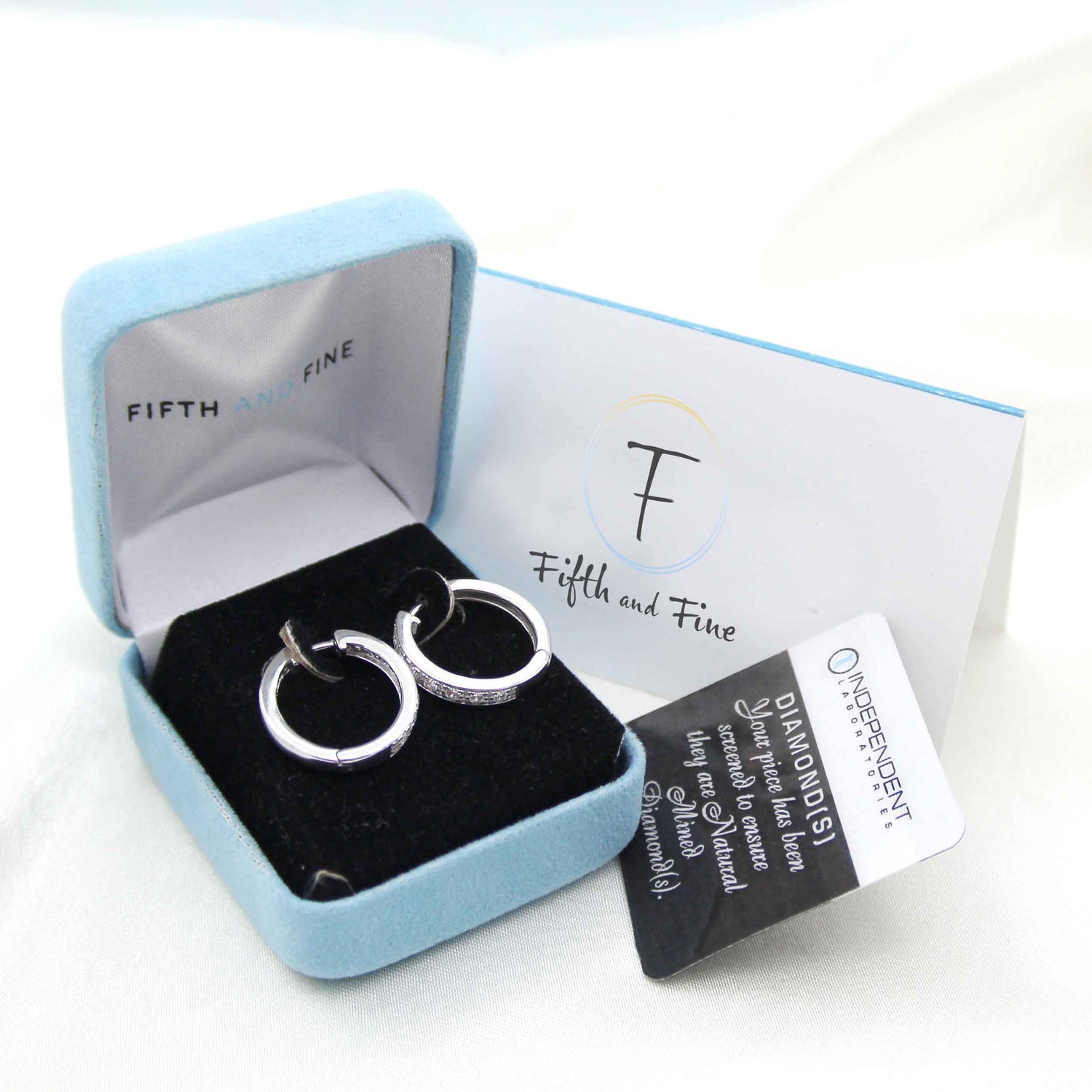 1/2 Cttw Diamond Channel-Set Hoop Earrings set in 925 Sterling Silver