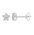 Star 1/4 Ctw Natural Diamond Stud Earrings set in 925 Sterling Silver fine jewelry holiday birthday gift
