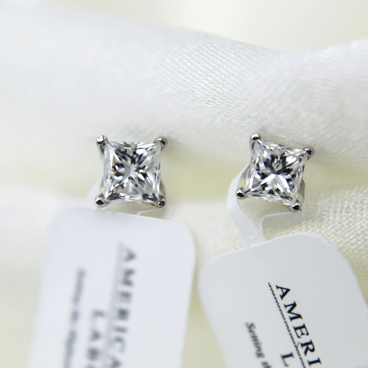 AGS Certified (VS1- VS2) 1/4ct TW to 1.00ct TW Natural Diamond Earrings-14K Gold-Screw Backs fine jewelry birthday holiday vae\lentineday gift
