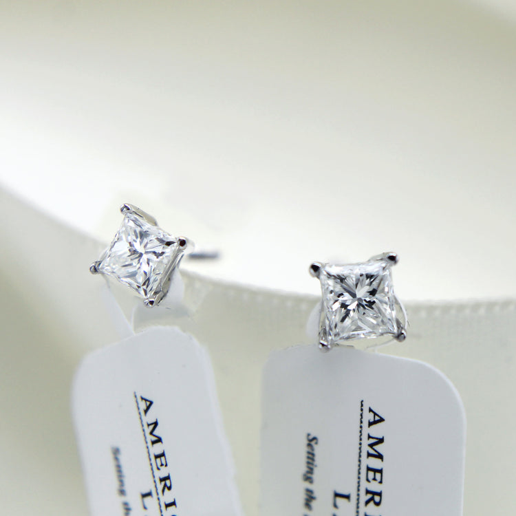 AGS Certified (VS1- VS2) 1/4ct TW to 1.00ct TW Natural Diamond Earrings-14K Gold-Screw Backs fine jewelry birthday holiday vae\lentineday gift