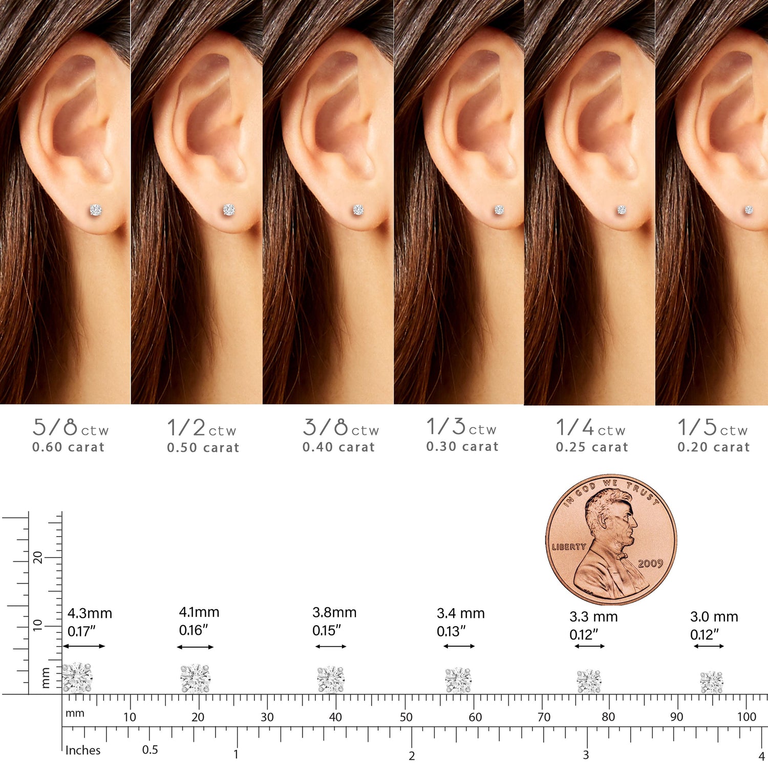 AGS Certified (VS1-VS2)  1/5ct TW to 2.00ct TW Diamond Earrings-14KGold-ScrewBack fine jewelry birthday holiday valentineday gift