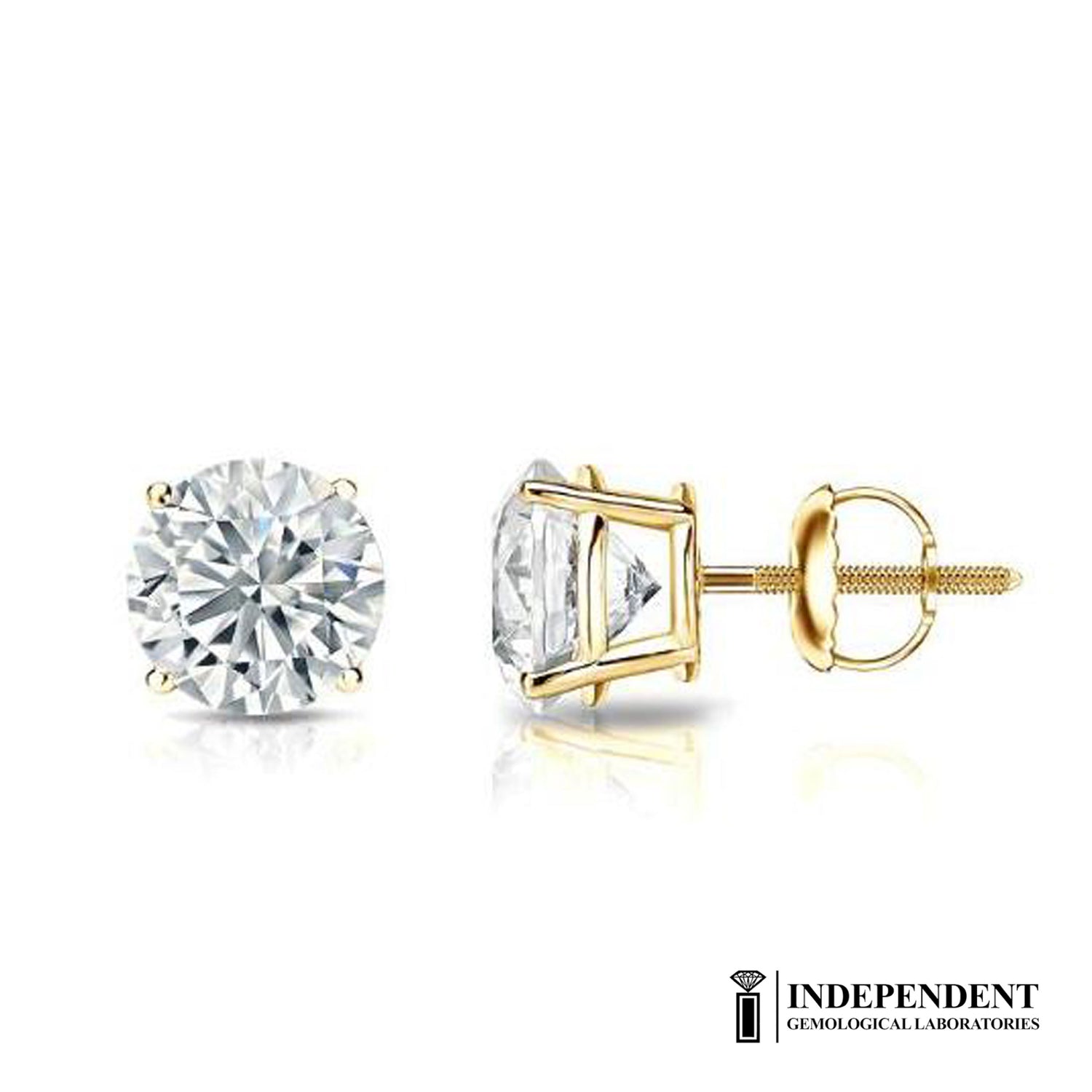 I.G.L Certified 1/2 Cttw Diamond Stud Earrings set in 14K White Gold fine jewelry certified diamond