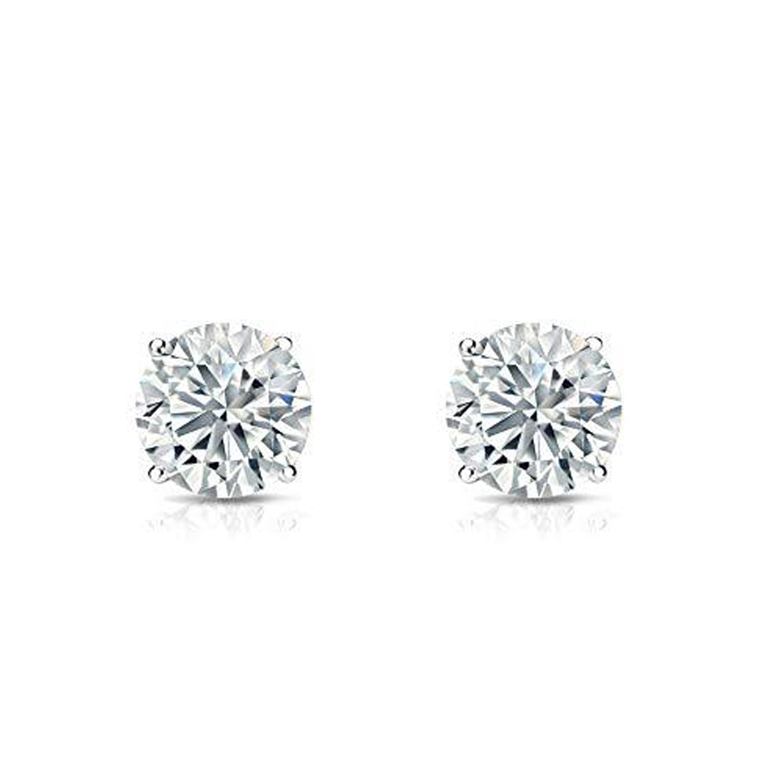 I.G.L Certified 1/2 Cttw Diamond Stud Earrings set in 14K White Gold fine jewelry certified diamond