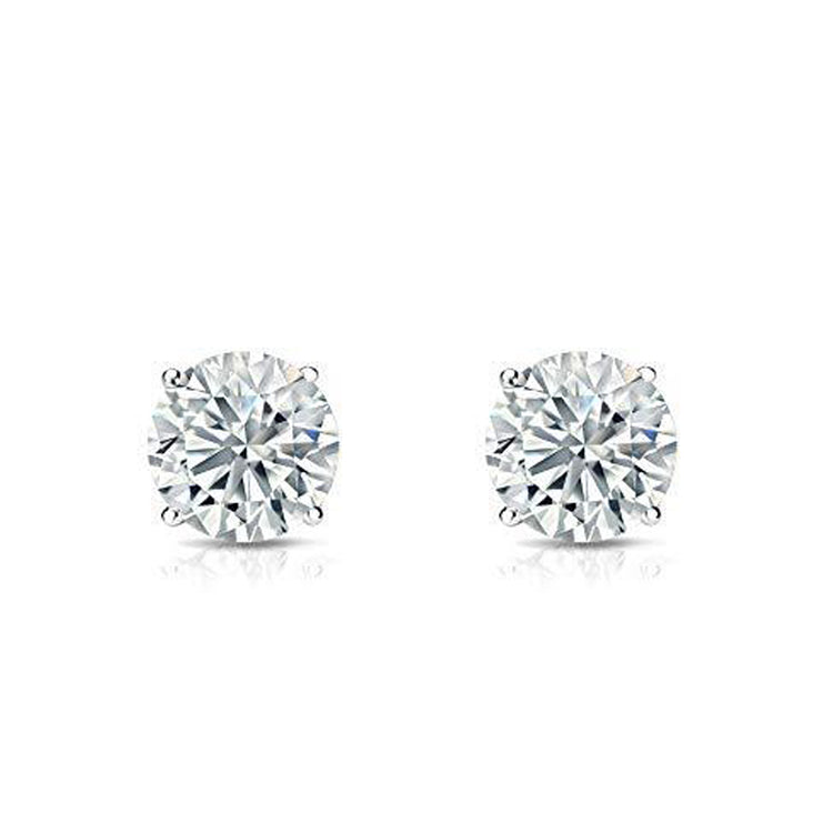 I.G.L Certified 1/2 Cttw Diamond Stud Earrings set in 14K White Gold fine jewelry certified diamond
