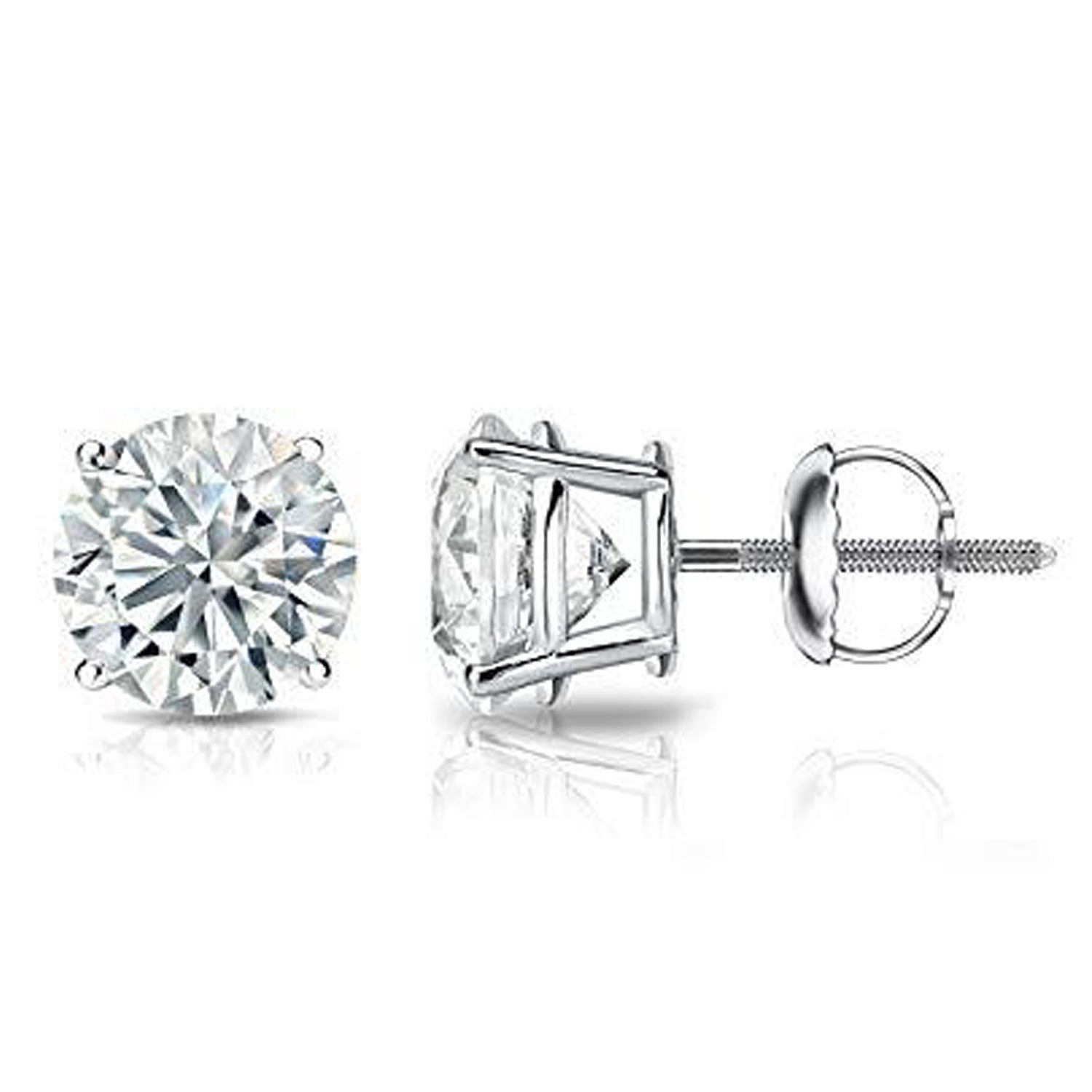 I.G.L Certified 1/2 Cttw Diamond Stud Earrings set in 14K White Gold fine jewelry certified diamond