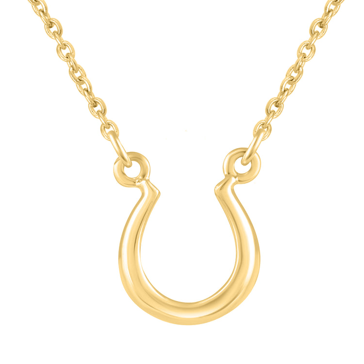Floral and Horseshoe Layered 1/20 Cttw Natural Diamond Pendant Necklace set in 925 Sterling (Silver & Yellow Gold)… jewelry layering