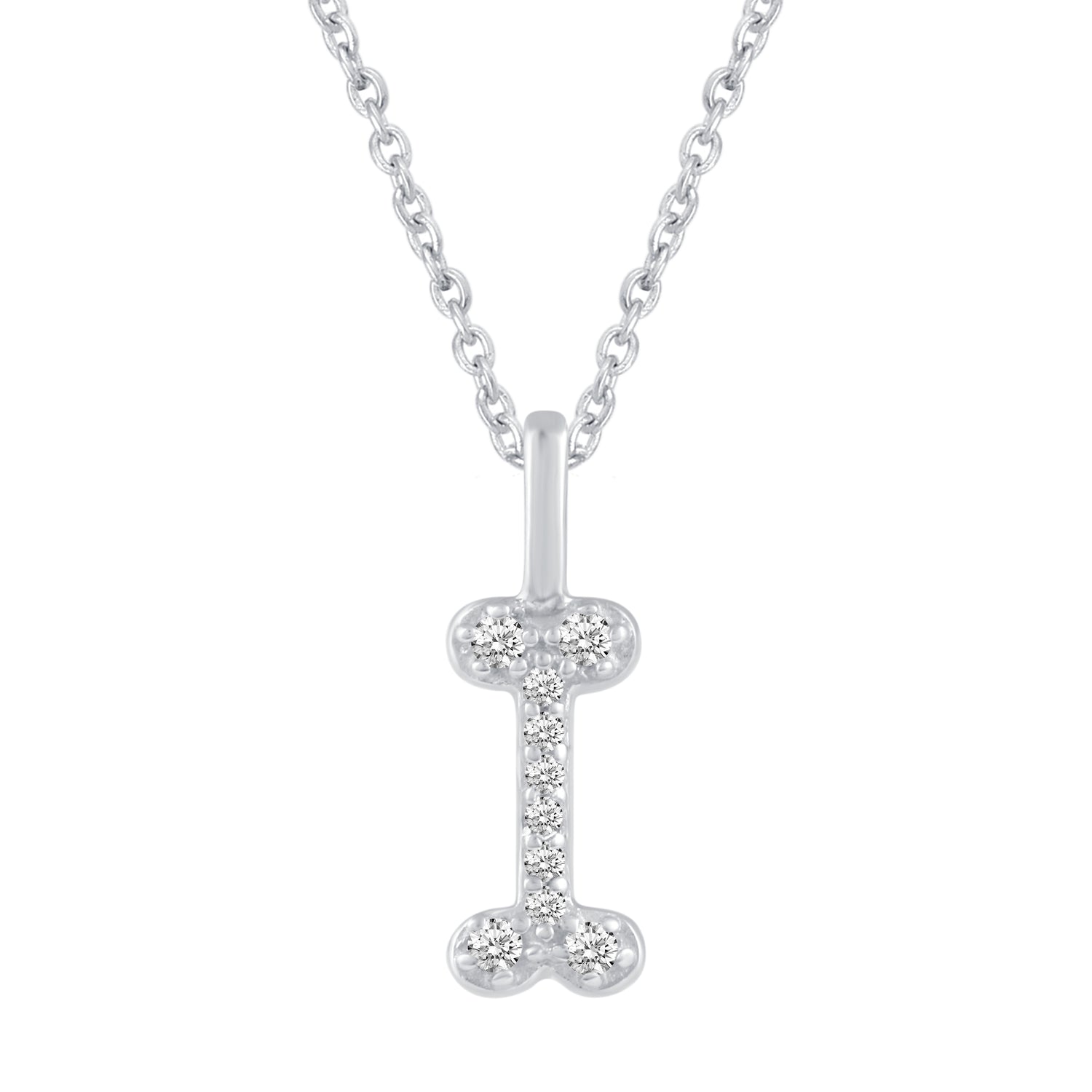 Dog Bone 1/20 Cttw Natural Diamond Pendant Necklace set in 925 Sterling Silver