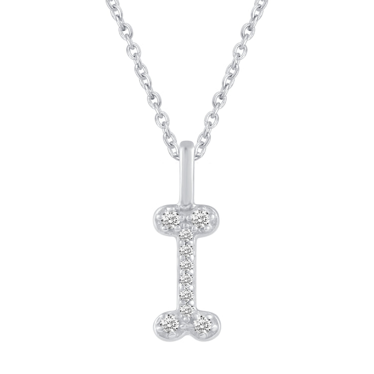 Dog Bone 1/20 Cttw Natural Diamond Pendant Necklace set in 925 Sterling Silver