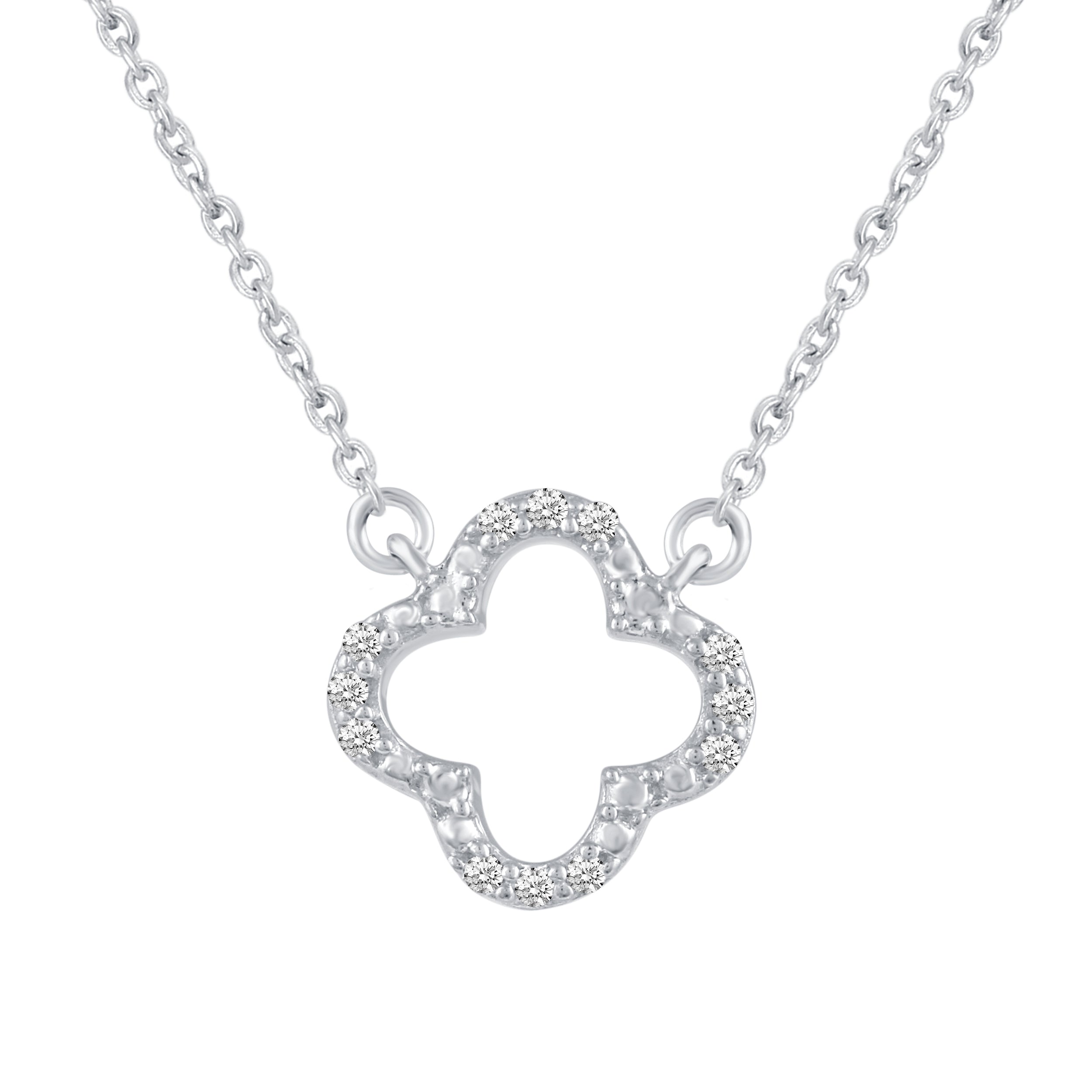 Four leaf clover diamond on sale pendant