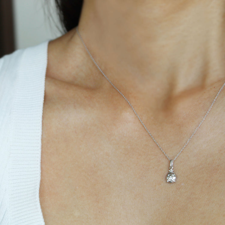 LadyBug 1/20 Cttw Natural Diamond Pendant Necklace set in 925 Sterling Silver fine jewelry