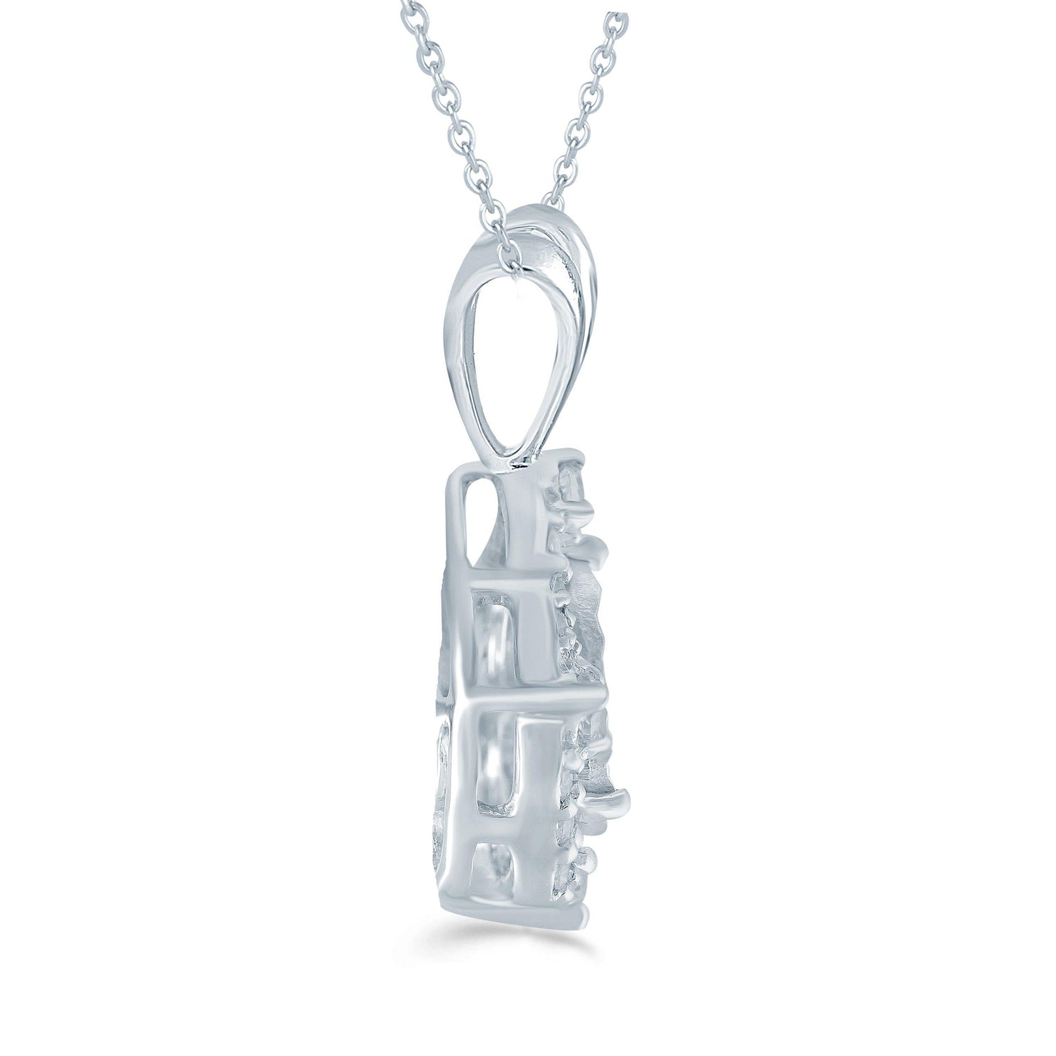 1/10CT TW Diamond Pear Cluster Fashion Pendant in Sterling Silver - Fifth and Fine