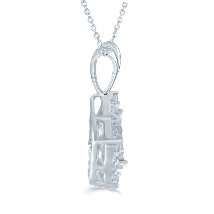 1/10CT TW Diamond Pear Cluster Fashion Pendant in Sterling Silver - Fifth and Fine