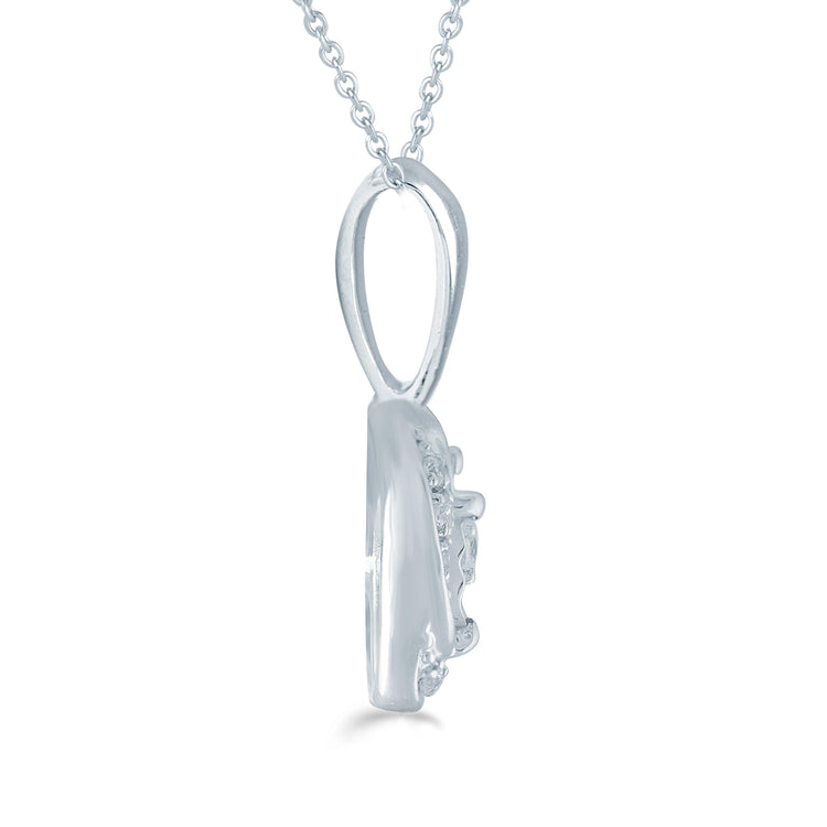 1/10CT TW Diamond Cushion Cluster Fashion Pendant in Sterling Silver - Fifth and Fine