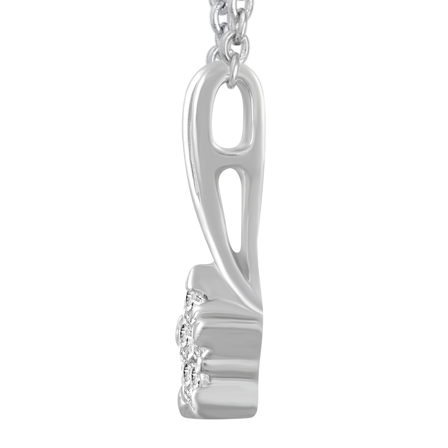 1/6 CT TW Diamond Infinity Only One Star Pendant Necklace in 925 Sterling Silver
