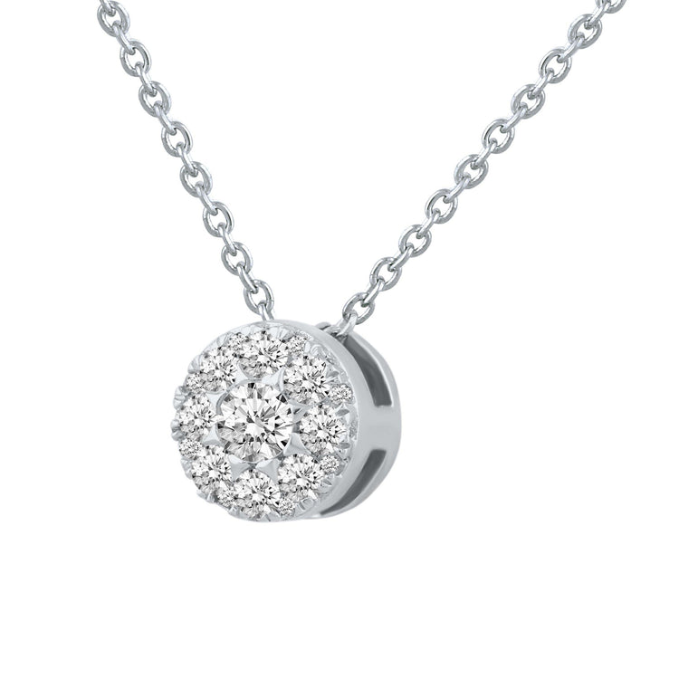Solitaire diamond necklace pendant affordable cheap silver fine jewelry gift