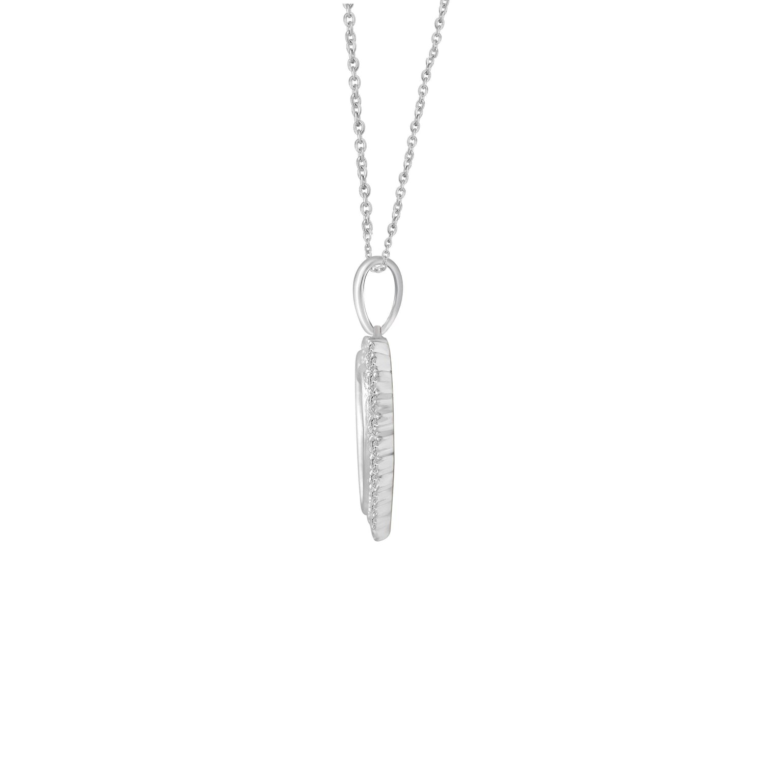 1/5ct tw Diamond Heart Pendant in Sterling Silver