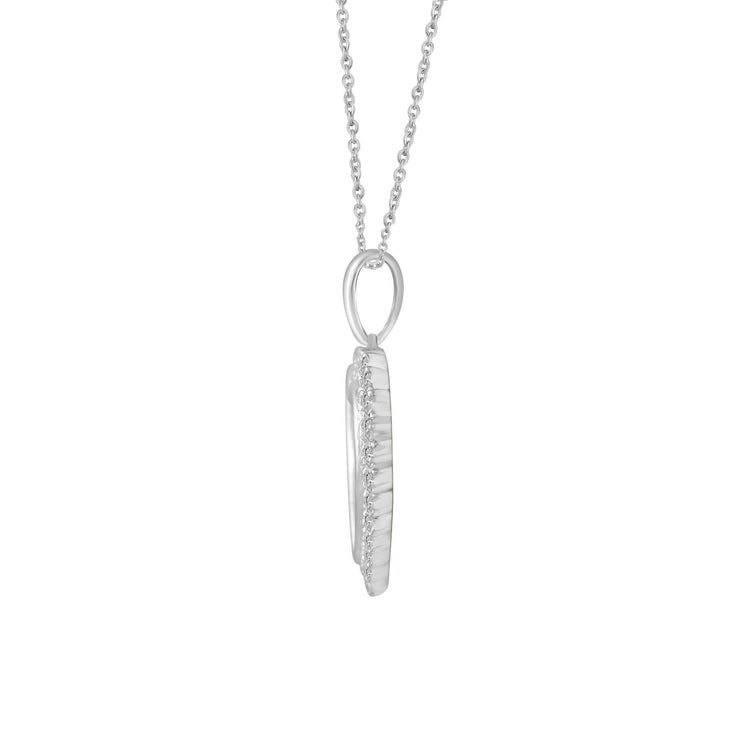 1/2ct tw Diamond Heart Pendant in Sterling Silver