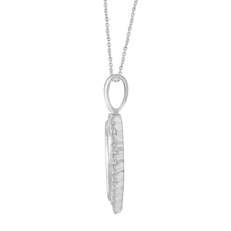 1ct tw Diamond Heart Pendant in Sterling Silver