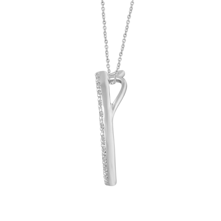 3/4ct tw Natural Diamond Circle Pendant in Sterling Silver fifthandfine jewelry