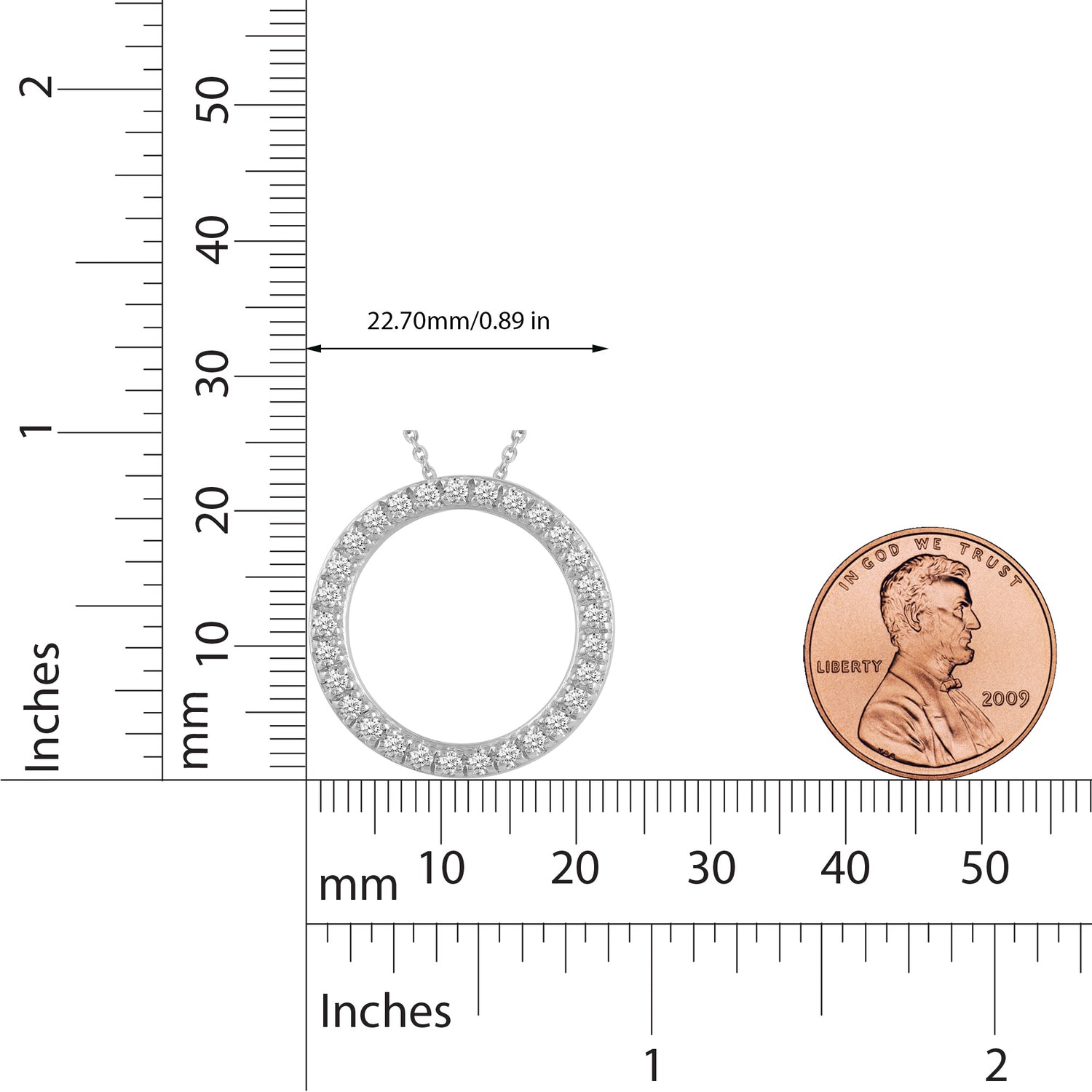 1ct tw Natural Diamond Circle Pendant in Sterling Silver jewelry newyork