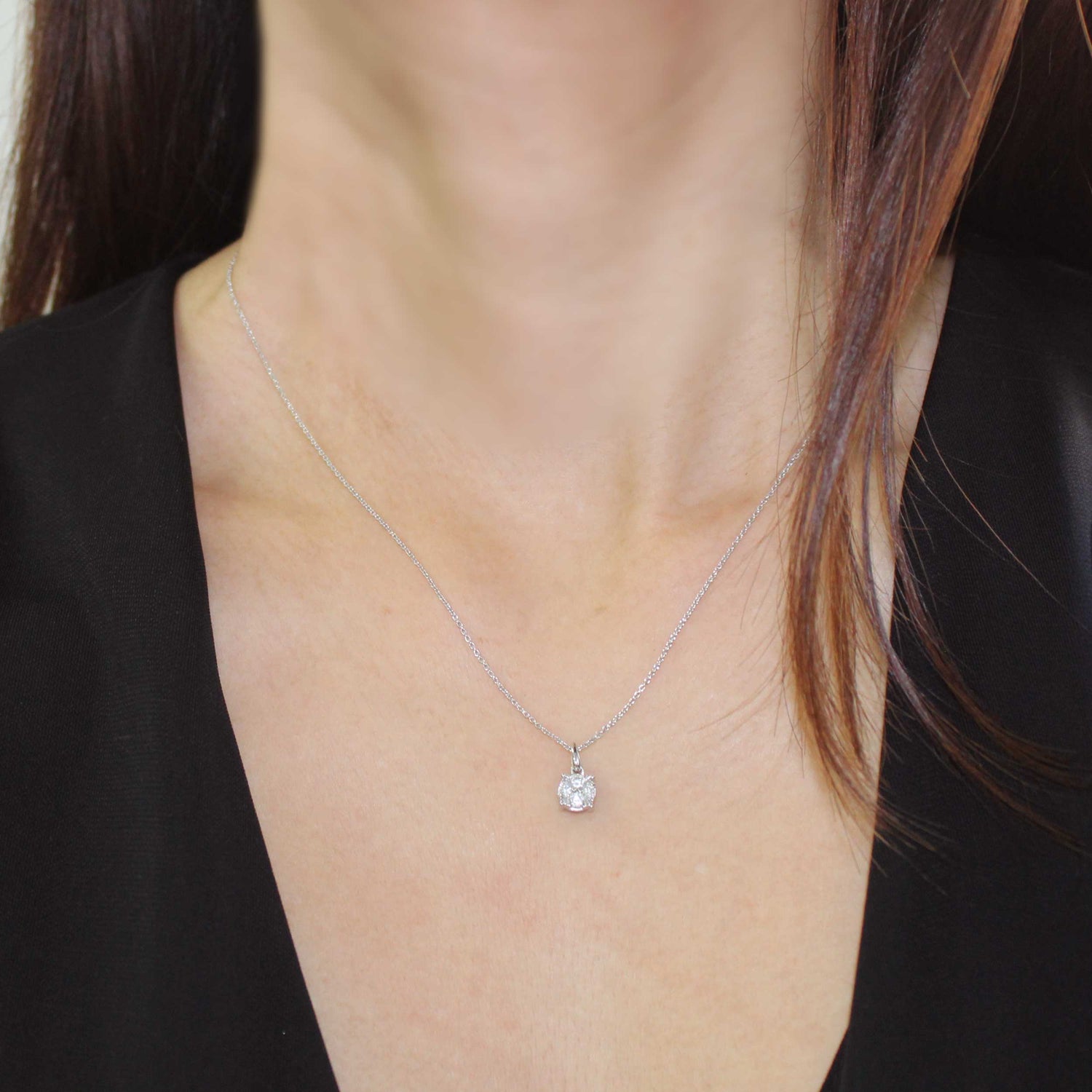 1/4 Cttw Natural Diamond Pendant Necklace set in 925 Sterling Silver  fine jewelry birthday holiday valentineday blackfriday sale gift