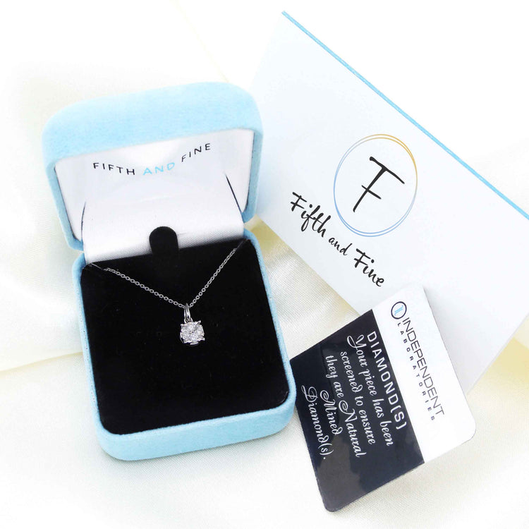 1/4 Cttw Natural Diamond Pendant Necklace set in 925 Sterling Silver fine jewelry birthday holiday valentineday blackfriday sale gift