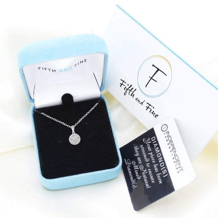 1/20 CT TW Diamond Round Pendant in Sterling Silver